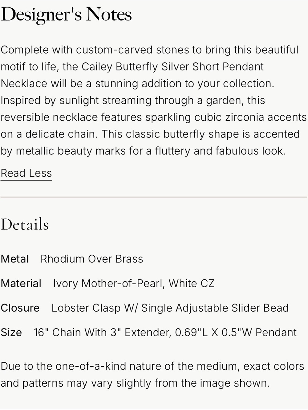 Kendra Scott Cailey Butterfly Silver Short Pendant necklace - Picture 8 of 8